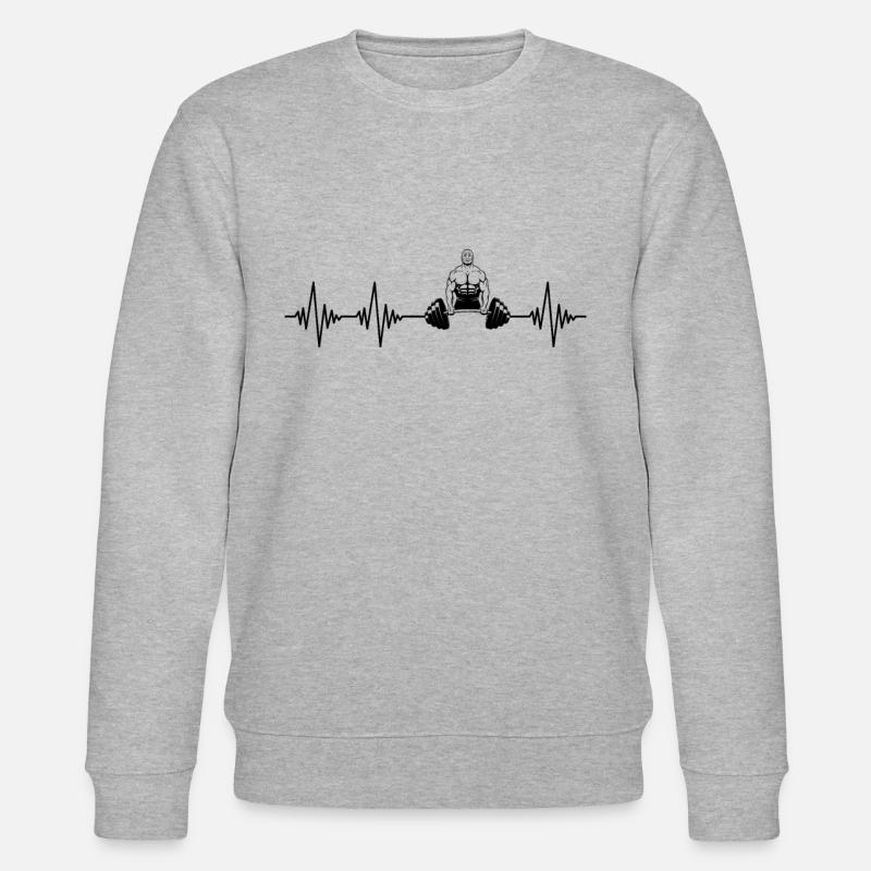 rythme cardiaque de dynamophilie - Sweat bio CHANGER Stanley/Stella Unisexe - gris chiné