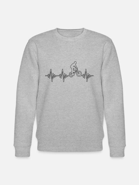 BMX Herzschlag - Stanley/Stella Unisex Bio-Sweatshirt CHANGER - Grau meliert
