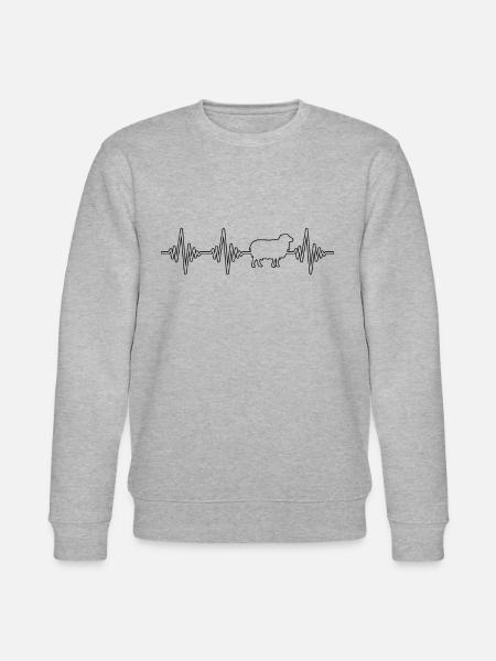 Schaf Herzschlag - Stanley/Stella Unisex Bio-Sweatshirt CHANGER - Grau meliert
