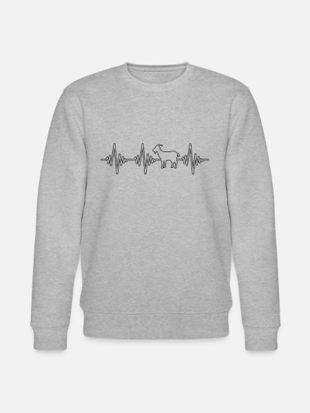 Ziege Herzschlag - Stanley/Stella Unisex Bio-Sweatshirt CHANGER - Grau meliert