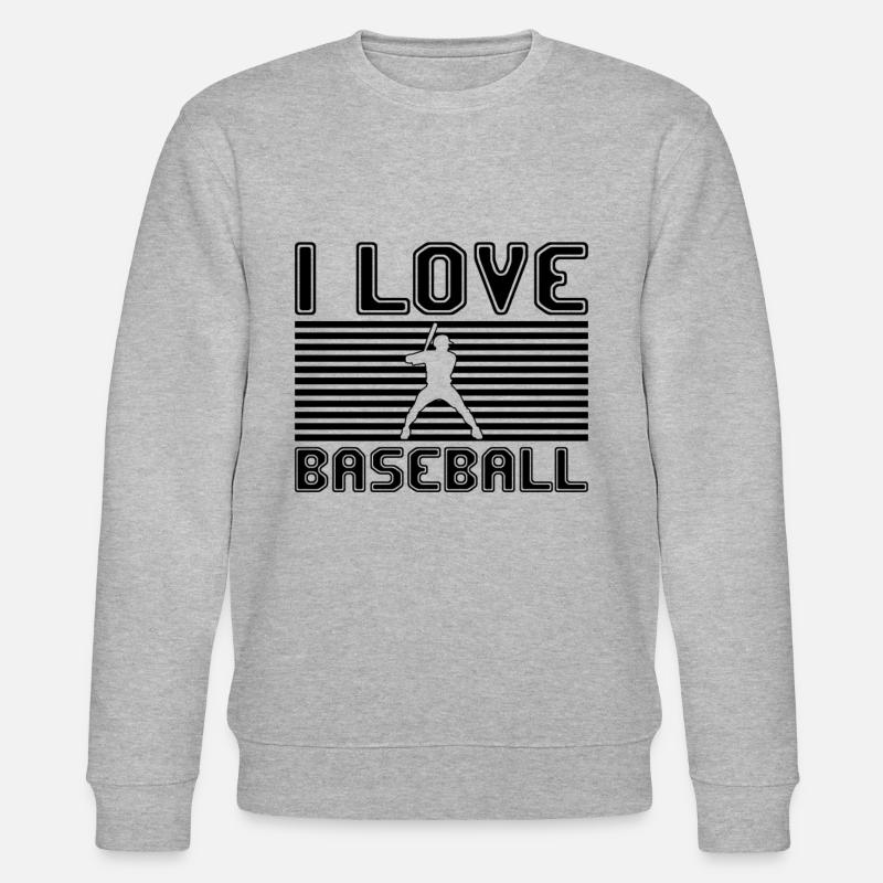 J’adore le baseball - Sweat bio CHANGER Stanley/Stella Unisexe - gris chiné