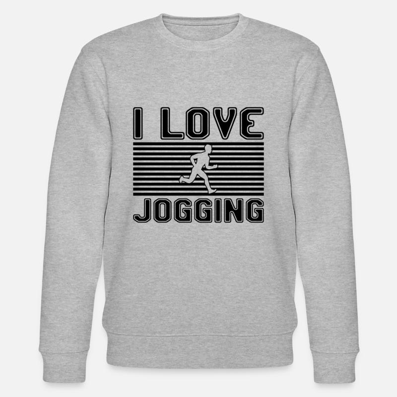 I love jogging - Stanley/Stella Unisex Bio-Sweatshirt CHANGER  - Grau meliert