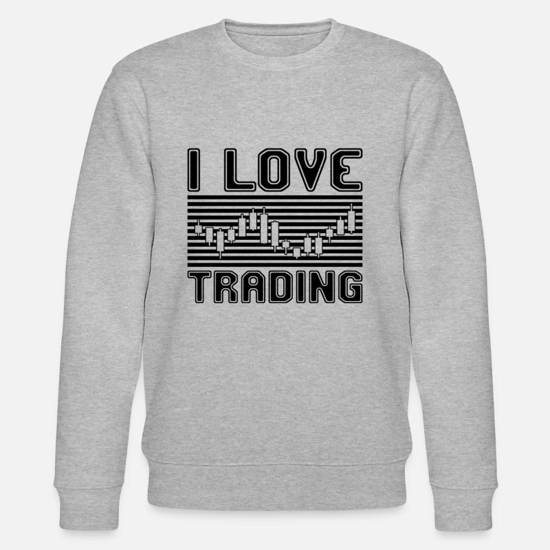 I love trading - Stanley/Stella Unisex Bio-Sweatshirt CHANGER  - Grau meliert