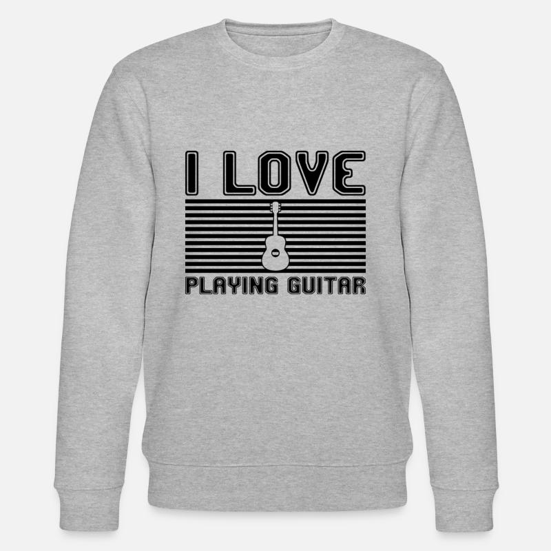 I love playing guitar - Stanley/Stella CHANGER Unisex Organic Sweatshirt - heather grey