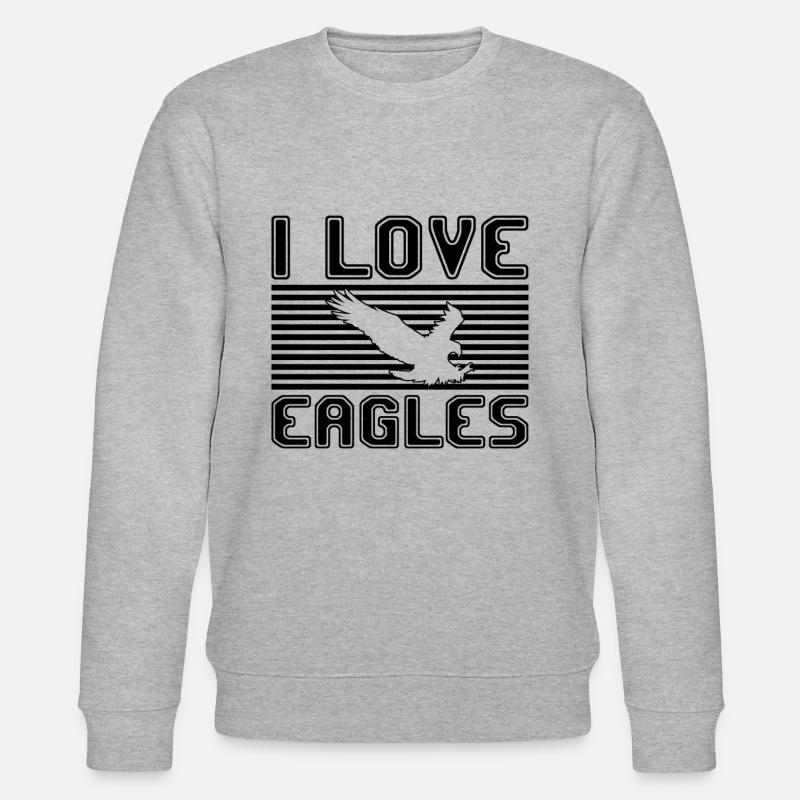 I love eagles - Stanley/Stella Unisex Bio-Sweatshirt CHANGER  - Grau meliert