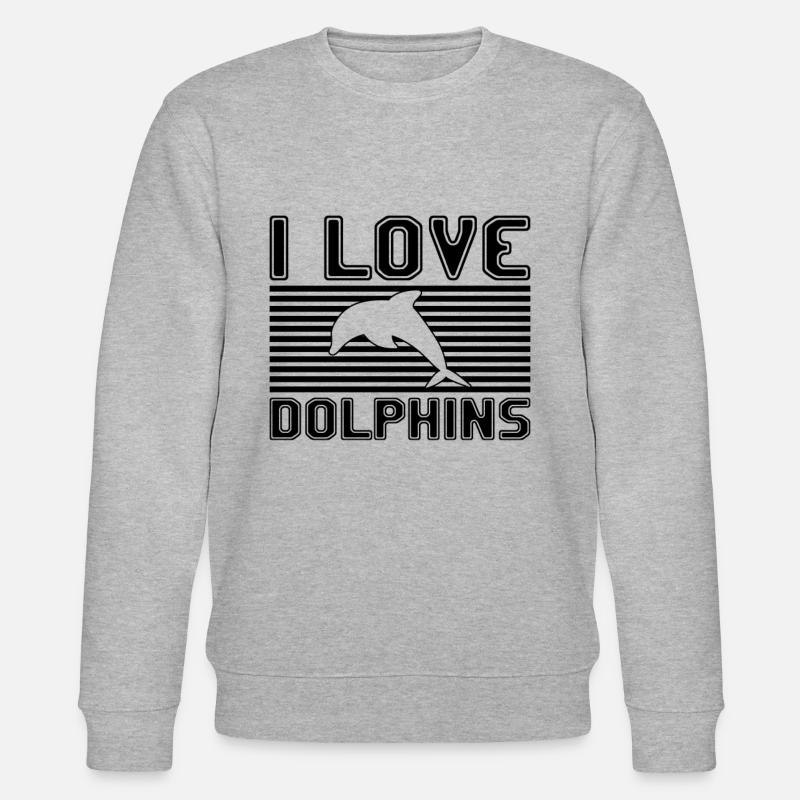 J’adore les dauphins - Sweat bio CHANGER Stanley/Stella Unisexe - gris chiné