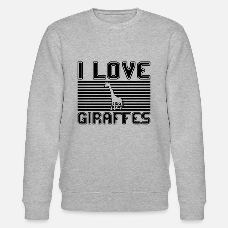J’adore les girafes - Sweat bio CHANGER Stanley/Stella Unisexe - gris chiné