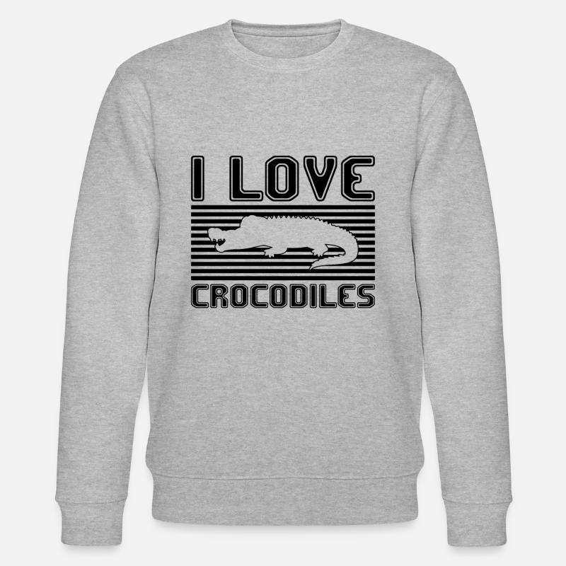 J’adore les crocodiles - Sweat bio CHANGER Stanley/Stella Unisexe - gris chiné