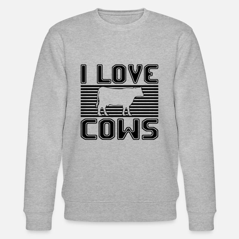 J’adore les vaches - Sweat bio CHANGER Stanley/Stella Unisexe - gris chiné