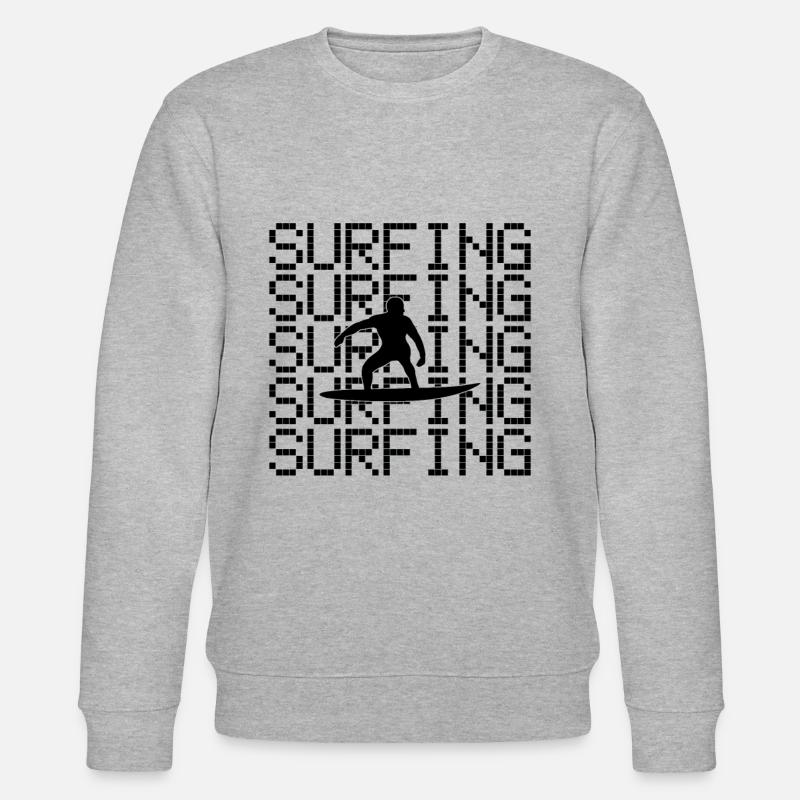 surfen - Stanley/Stella Unisex Bio-Sweatshirt CHANGER  - Grau meliert
