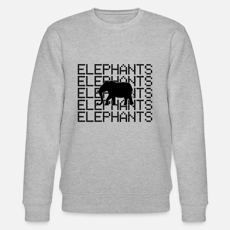 Elefant - Stanley/Stella Unisex Bio-Sweatshirt CHANGER  - Grau meliert