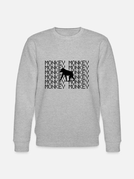 Affe - Stanley/Stella Unisex Bio-Sweatshirt CHANGER  - Grau meliert