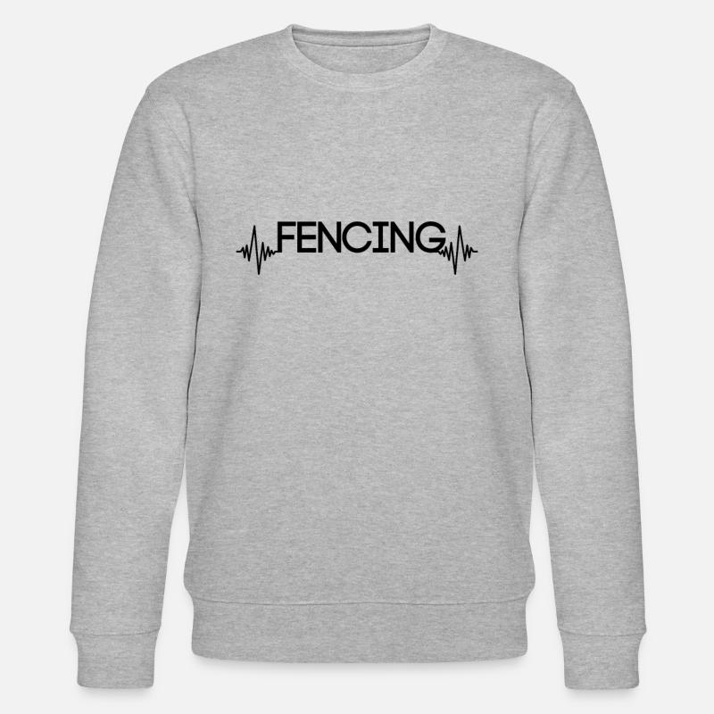Fechten Herzschlag - Stanley/Stella Unisex Bio-Sweatshirt CHANGER  - Grau meliert