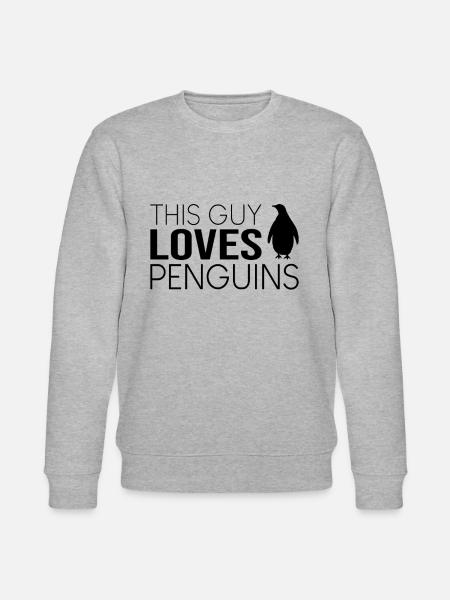 Typ Pinguin Spruch - Stanley/Stella Unisex Bio-Sweatshirt CHANGER  - Grau meliert