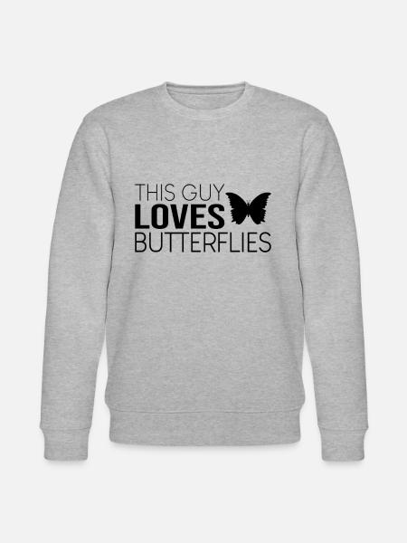Typ Schmetterling Spruch - Stanley/Stella Unisex Bio-Sweatshirt CHANGER  - Grau meliert