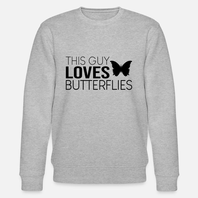 Typ Schmetterling Spruch - Stanley/Stella Unisex Bio-Sweatshirt CHANGER  - Grau meliert