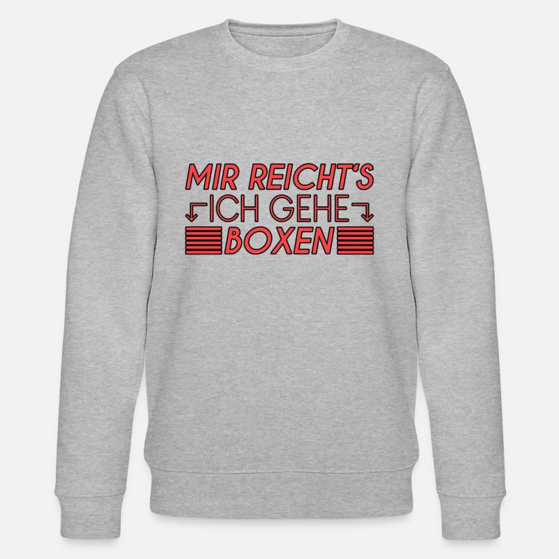 Boxen Spruch - Stanley/Stella Unisex Bio-Sweatshirt CHANGER  - Grau meliert