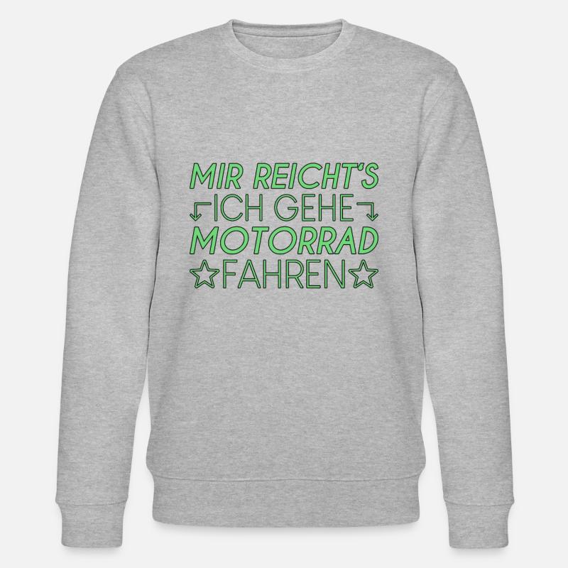 Motorrad Spruch - Stanley/Stella Unisex Bio-Sweatshirt CHANGER  - Grau meliert