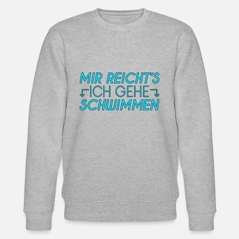 Schwimmen Spruch - Stanley/Stella Unisex Bio-Sweatshirt CHANGER  - Grau meliert