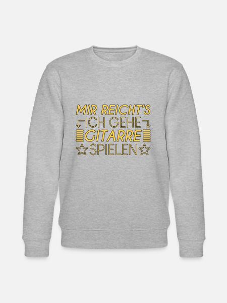 Gitarre Spruch - Stanley/Stella Unisex Bio-Sweatshirt CHANGER  - Grau meliert