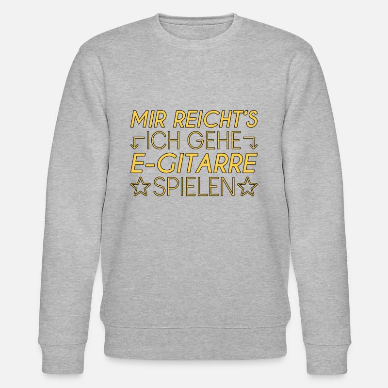 E Gitarre Spruch - Stanley/Stella Unisex Bio-Sweatshirt CHANGER  - Grau meliert