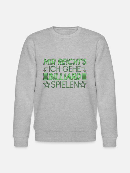Billiard Spruch - Stanley/Stella Unisex Bio-Sweatshirt CHANGER - Grau meliert