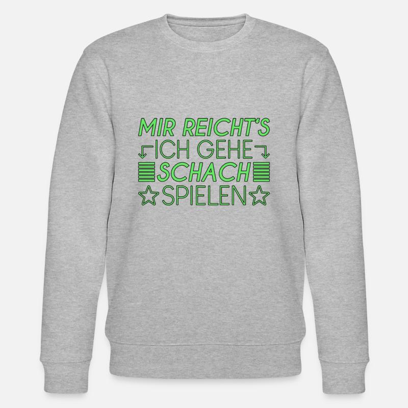 Schach Spruch - Stanley/Stella Unisex Bio-Sweatshirt CHANGER  - Grau meliert