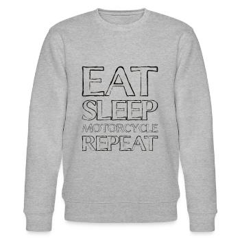 Manger sleep moto - Sweat bio CHANGER Stanley/Stella Unisexe - gris chiné - Devant - Nik (191cm) & Marisol (170cm)