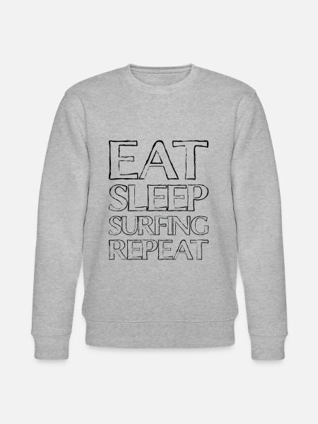Eating Sleep Surfing - Stanley/Stella CHANGER Unisex Organic Sweatshirt - heather grey