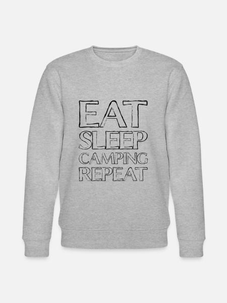Eating Sleeping Camping - Stanley/Stella CHANGER Unisex Organic Sweatshirt - heather grey