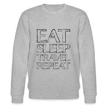 Manger Sleep Voyage - Sweat bio CHANGER Stanley/Stella Unisexe - gris chiné - Devant - Nik (191cm) & Marisol (170cm)