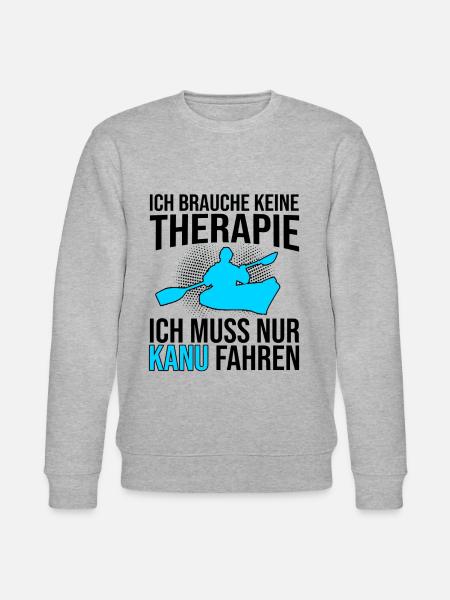 Kanu Therapie Spruch - Stanley/Stella Unisex Bio-Sweatshirt CHANGER - Grau meliert