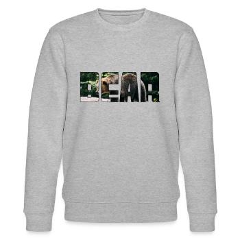 Bär - Stanley/Stella Unisex Bio-Sweatshirt CHANGER  - Grau meliert - Vorne - Nik (191cm) & Marisol (170cm)