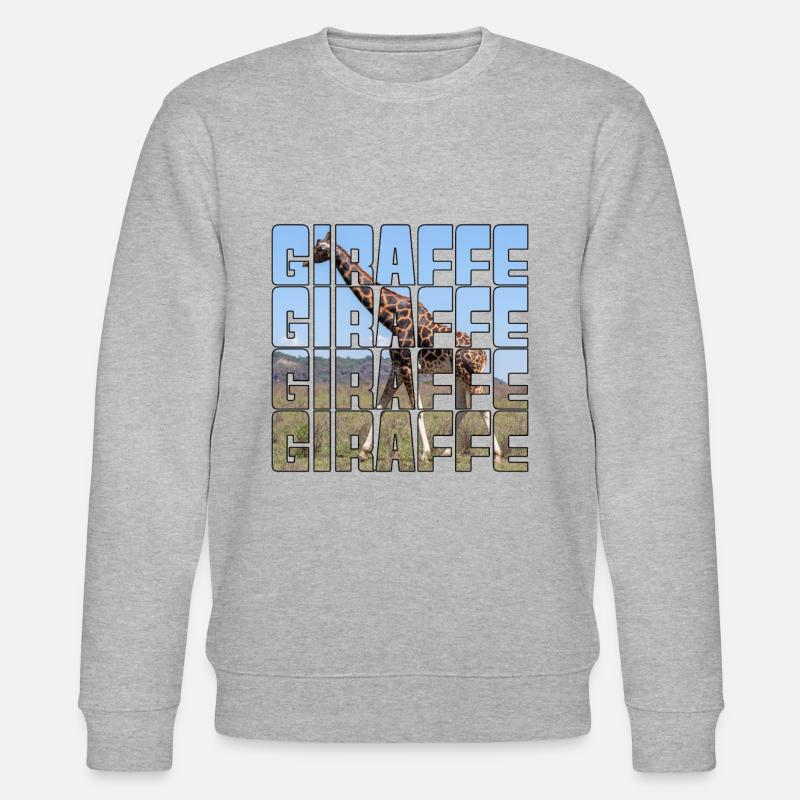 Giraffe - Stanley/Stella CHANGER Unisex Organic Sweatshirt - heather grey