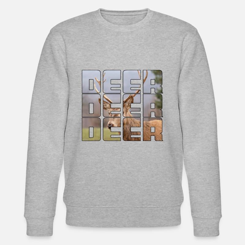 Hirsch - Stanley/Stella Unisex Bio-Sweatshirt CHANGER  - Grau meliert