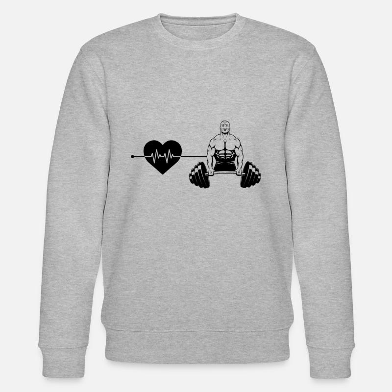 Rythme cardiaque de musculation - Sweat bio CHANGER Stanley/Stella Unisexe - gris chiné