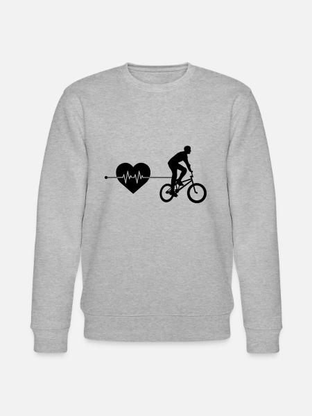 BMX Herzschlag - Stanley/Stella Unisex Bio-Sweatshirt CHANGER  - Grau meliert