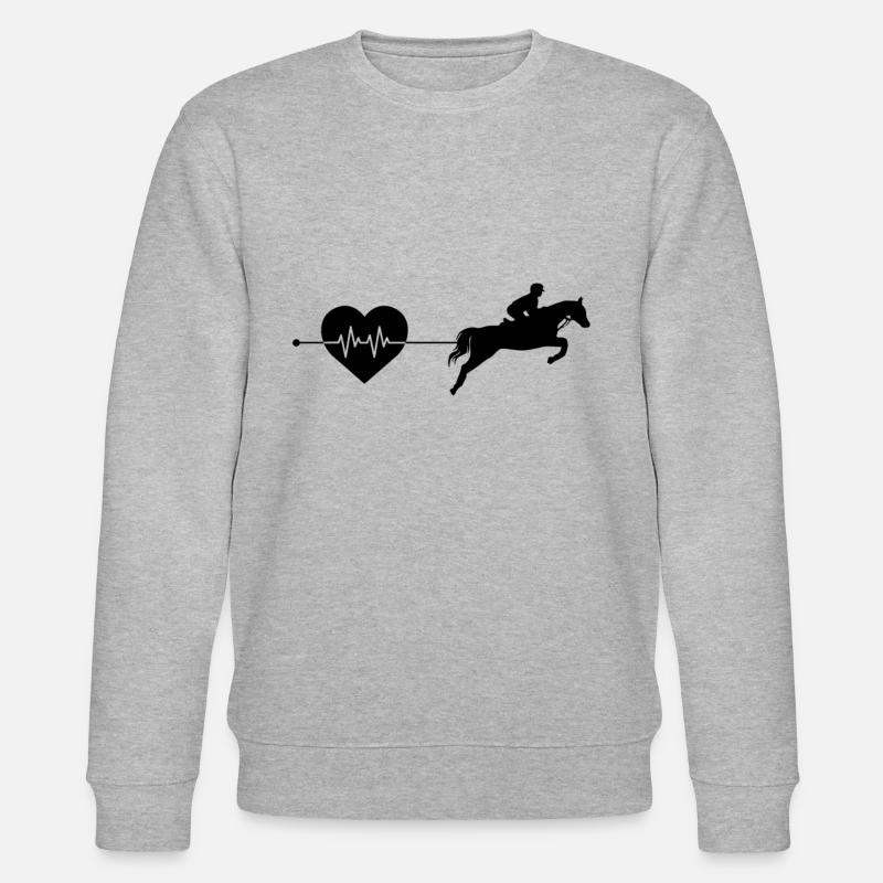 Pferd Herzschlag - Stanley/Stella Unisex Bio-Sweatshirt CHANGER  - Grau meliert