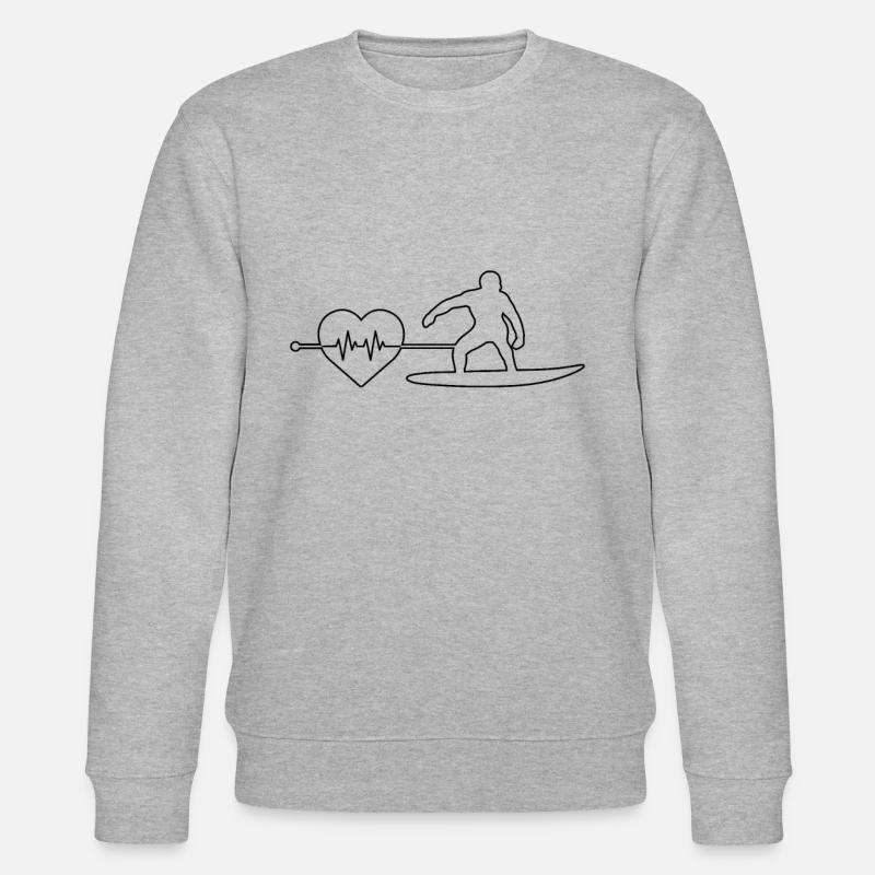 Rythme cardiaque de surf - Sweat bio CHANGER Stanley/Stella Unisexe - gris chiné
