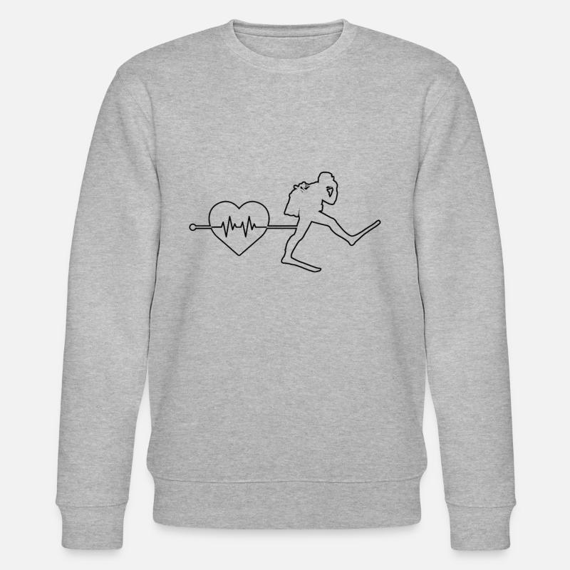 Tauchen Herzschlag - Stanley/Stella Unisex Bio-Sweatshirt CHANGER  - Grau meliert