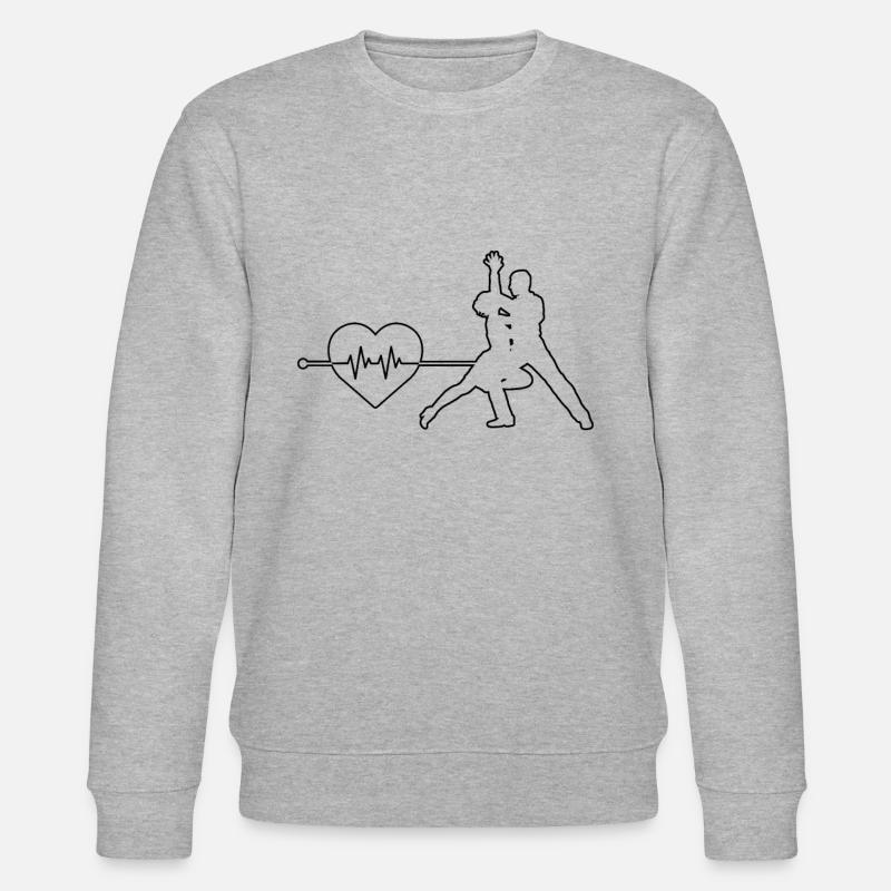 Rythme cardiaque dansant - Sweat bio CHANGER Stanley/Stella Unisexe - gris chiné