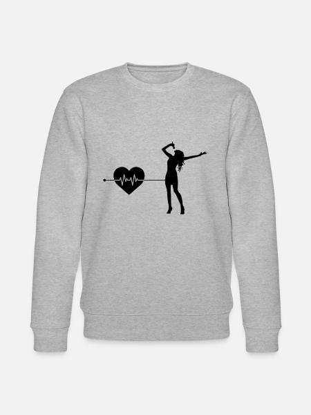 Singing heartbeat - Stanley/Stella CHANGER Unisex Organic Sweatshirt - heather grey