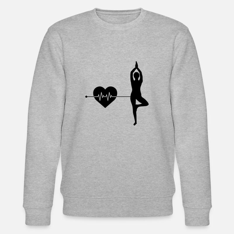 Rythme cardiaque de yoga - Sweat bio CHANGER Stanley/Stella Unisexe - gris chiné