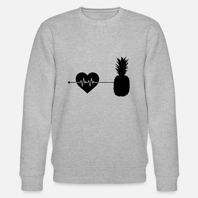 Le rythme cardiaque de l’ananas - Sweat bio CHANGER Stanley/Stella Unisexe - gris chiné