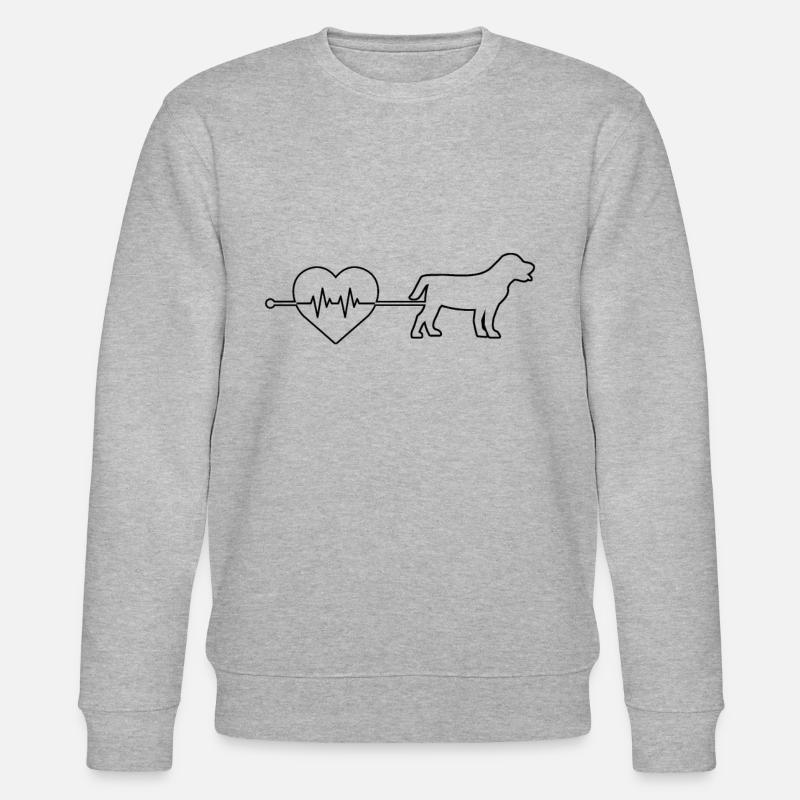 Hund Herzschlag - Stanley/Stella Unisex Bio-Sweatshirt CHANGER - Grau meliert