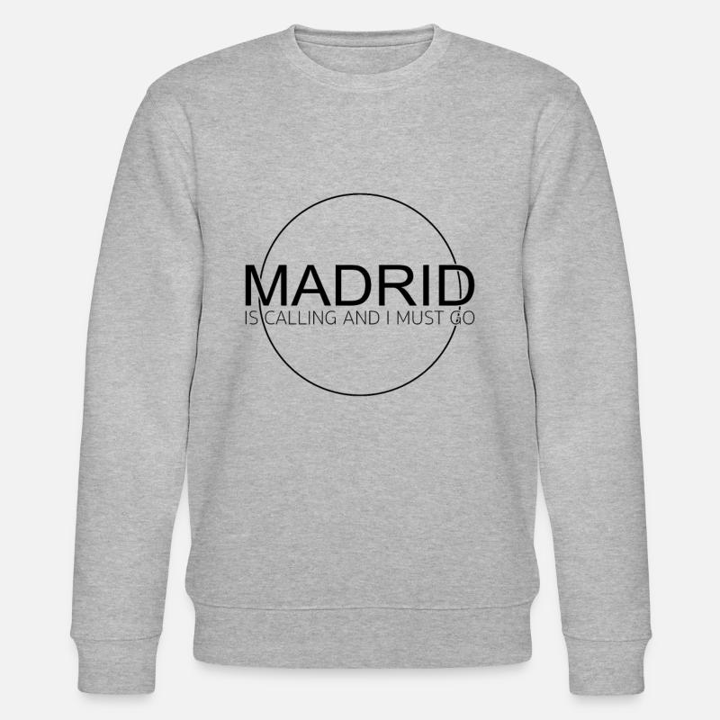 Madrid Spruch - Stanley/Stella Unisex Bio-Sweatshirt CHANGER  - Grau meliert