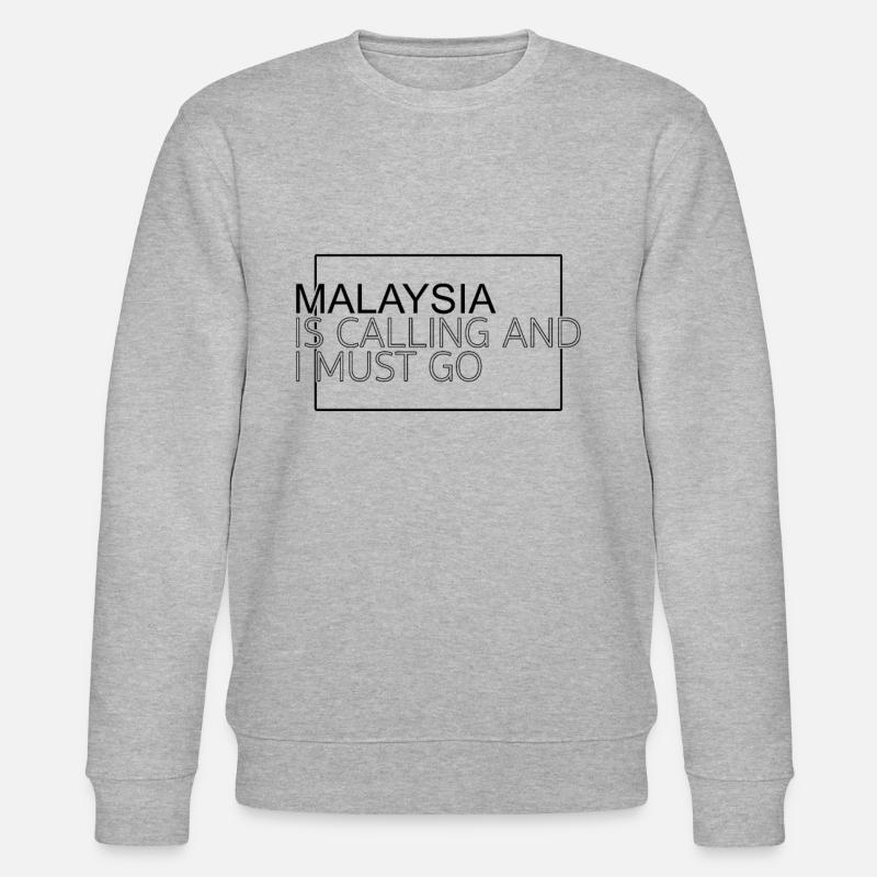 Malaysia Spruch - Stanley/Stella Unisex Bio-Sweatshirt CHANGER  - Grau meliert