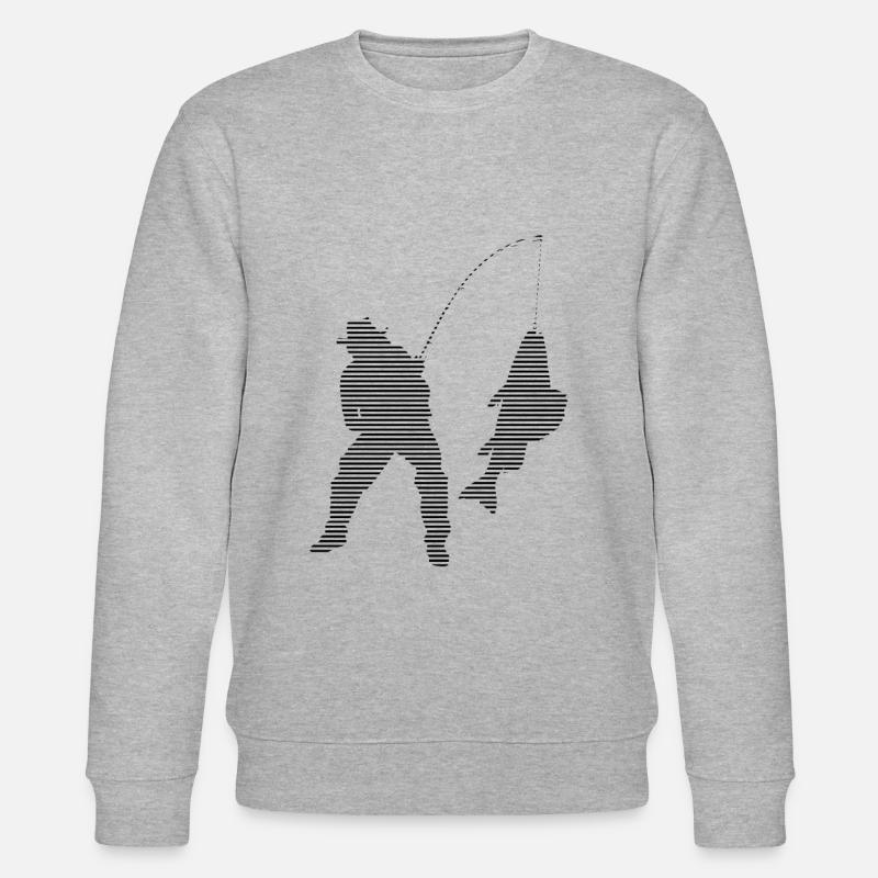 Angeln - Stanley/Stella Unisex Bio-Sweatshirt CHANGER  - Grau meliert