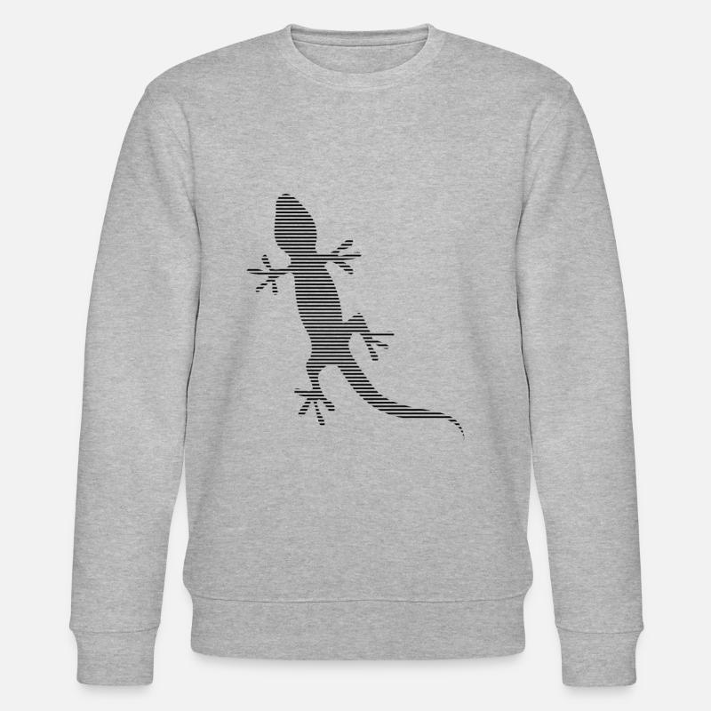 Eidechse - Stanley/Stella Unisex Bio-Sweatshirt CHANGER  - Grau meliert