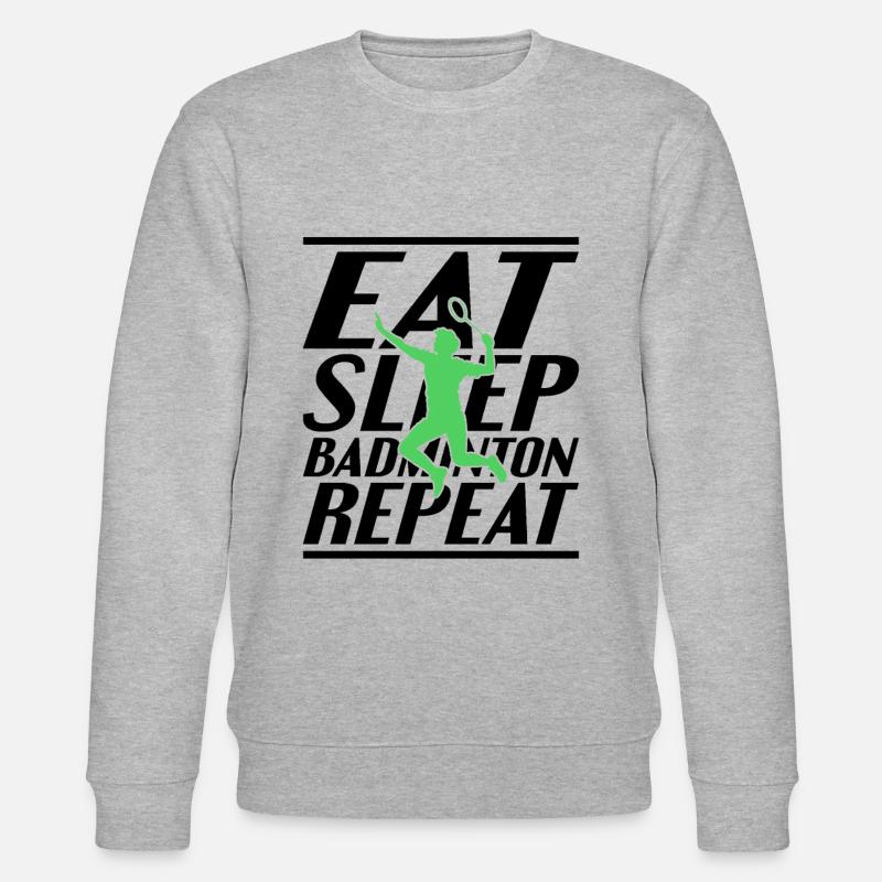 Spiser sovende badminton - Stanley/Stella økologisk unisex-sweatshirt CHANGER  - grå meleret